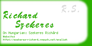 richard szekeres business card