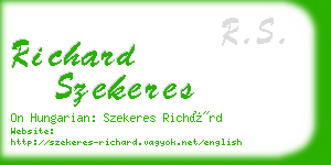 richard szekeres business card